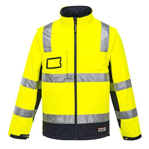 PW K8074 Chassis Jacket Softshell 2 in 1 HiVis Reflective - Beyond Safety